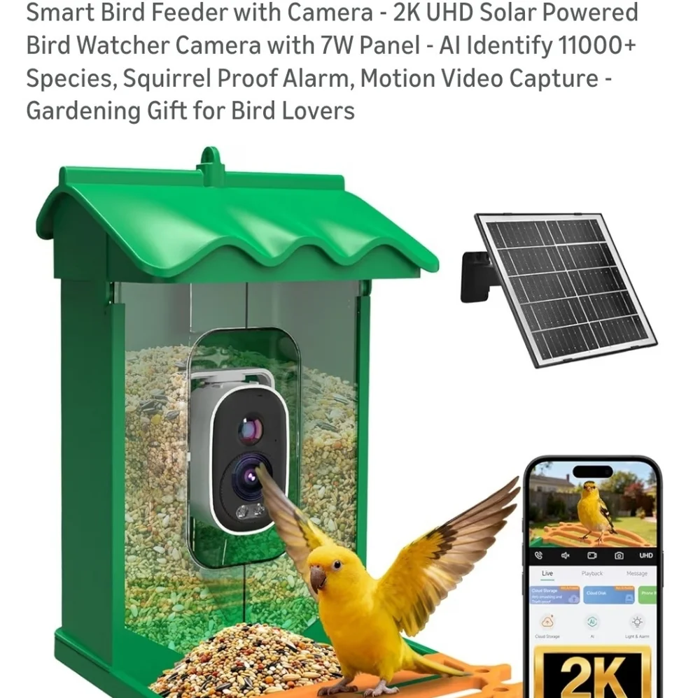 Solar Powered Smart Bird Feeder With Camera
